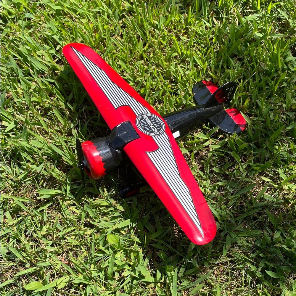 Harley Davidson HD3 Red and Black Toy Airplane in good condition.